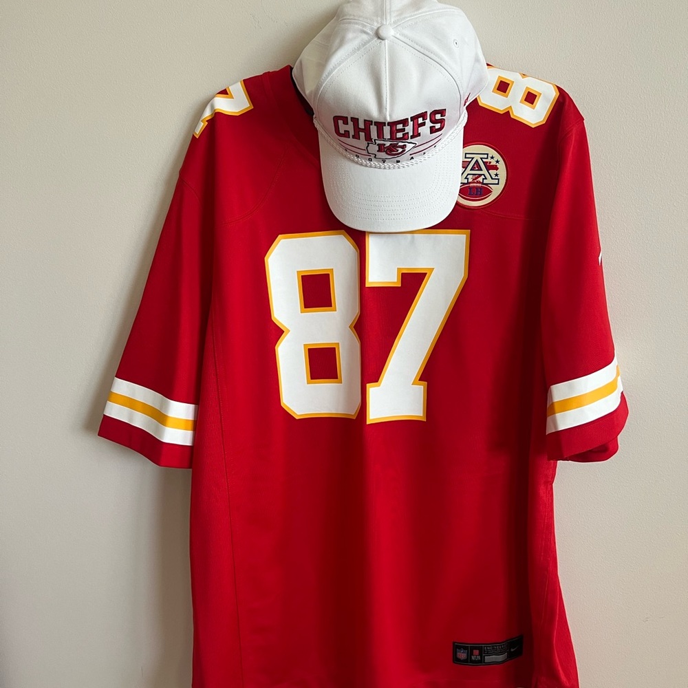 Nike Red Chiefs Jersey and Cap
